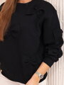 Divatos női kapucnis felső 9796 fekete