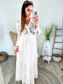 Madeirová dlhá dámska sukňa biela 